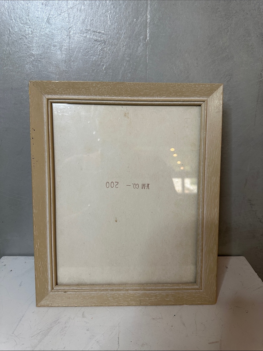 Vintage IVORY Wood Picture Frame FITS 8X10 FREE STANDING/ HANGING